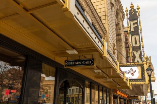 Curtain Call Lounge sits next to The Fabulous Fox in St. Louis.