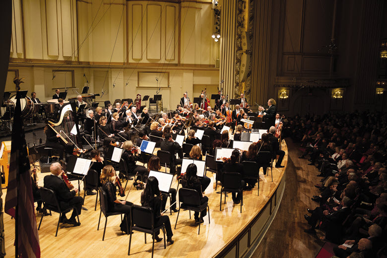 The world-renowned St. Louis Symphony Orchestra hosts a performance at Powell Hall.